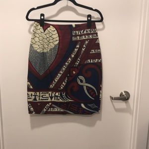 Wax block print skirt (purchased in Liberia)